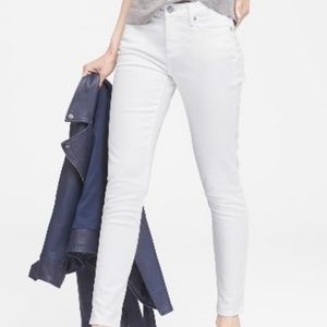 White Skinny Stain Resistant Ankle Jean